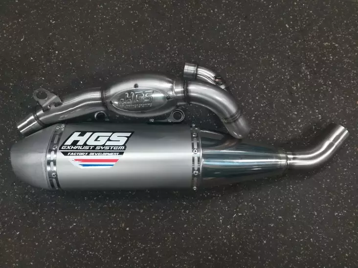 HGS Täysputkisto 4T Honda CRF450R 21-.. Grey Steel Cap - Moottoripyörän Pakoputkistot täyd. - 79237 - 1