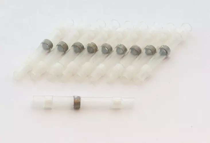 Hyper Jatkoliitin juotostina & kutistesukka Valk. 10kpl 0.2-0.7mm2 - Yleisosat - Sähköosat - 94847 - 1