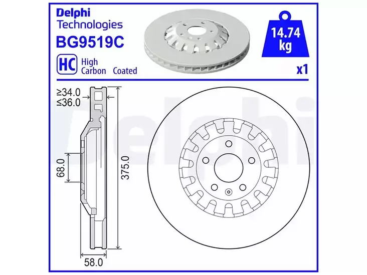 JARRULEVY DELPHI, 1 KPL / PKT, ETU, AUDI/VW - Yleisosat ja tarvikkeet - 15227 - 1