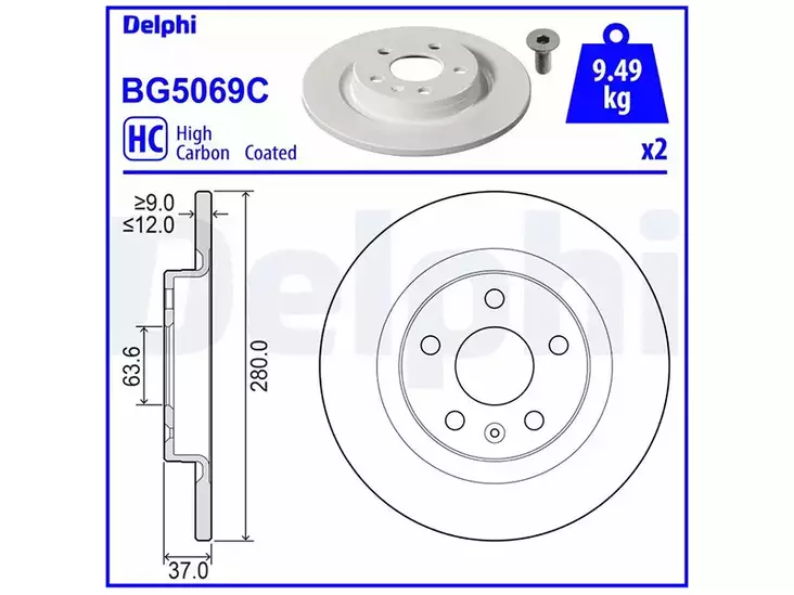 JARRULEVY DELPHI, 2 KPL / PKT, TAKA, VOLVO - Yleisosat ja tarvikkeet - 15147 - 1