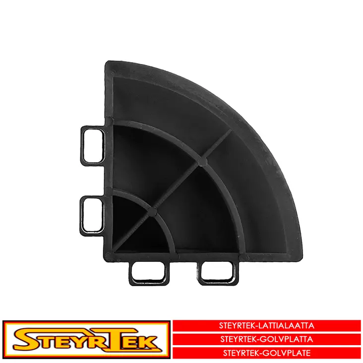 Lattialaatan kulmapala, midnight black 4 kpl - Lattialaatat - 115417 - 1