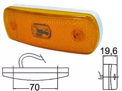LED-ÄÄRIVALO KELT.12-24V 104X36MM - Yleisosat ja tarvikkeet - 51557 - 1