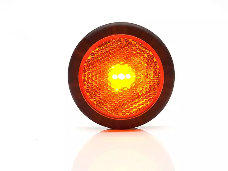 LED-ÄÄRIVALO PYÖREÄ KELTAINEN 12/24V IP66/68 - Yleisosat ja tarvikkeet - 51177 - 1