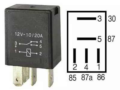 MIKRORELE 12V 20A 5N VAIHTO - Yleisosat ja tarvikkeet - 42387 - 1