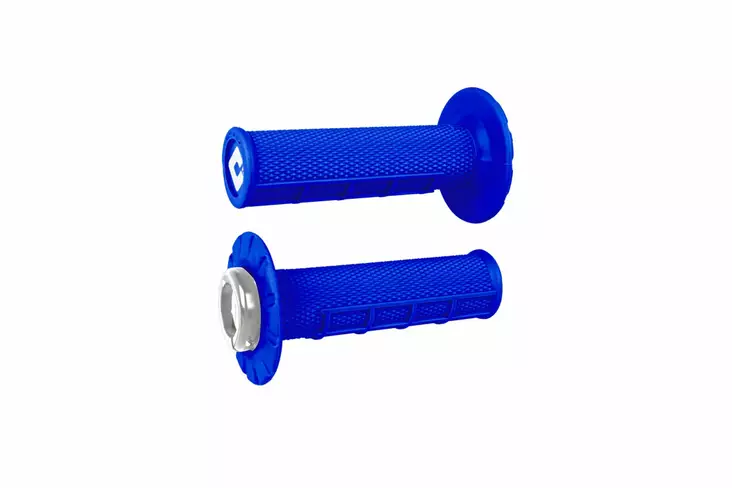 ODI Half-Waffle V2.1 ATV MX Grip 125mm Bright Blue/Silver - Moottoripyörän Ohjaus & hallinta - 80857 - 1