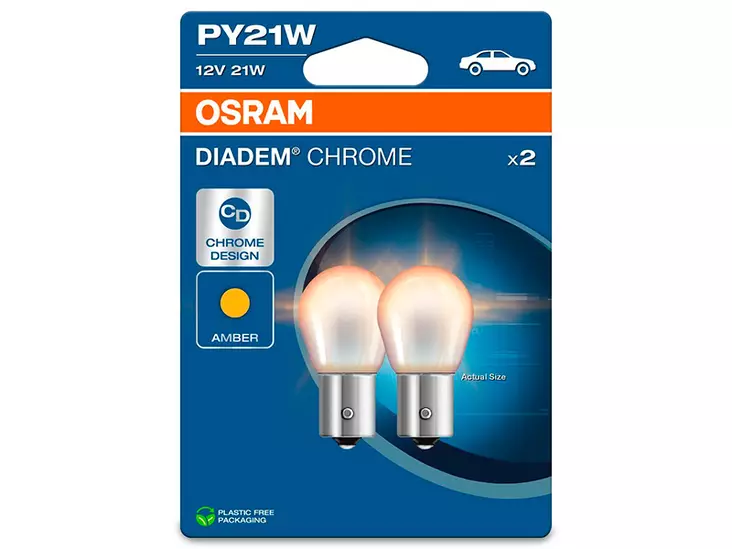OSRAM DIADEM 12V PY21W CHROME - Yleisosat ja tarvikkeet - 74867 - 1
