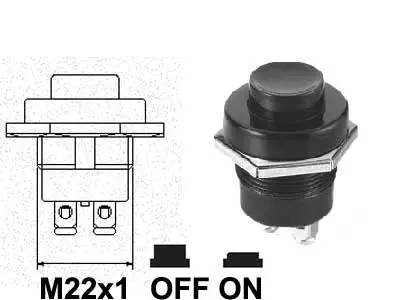 PAINONAPPI MUSTA 22MM RL # - Yleisosat ja tarvikkeet - 52987 - 1