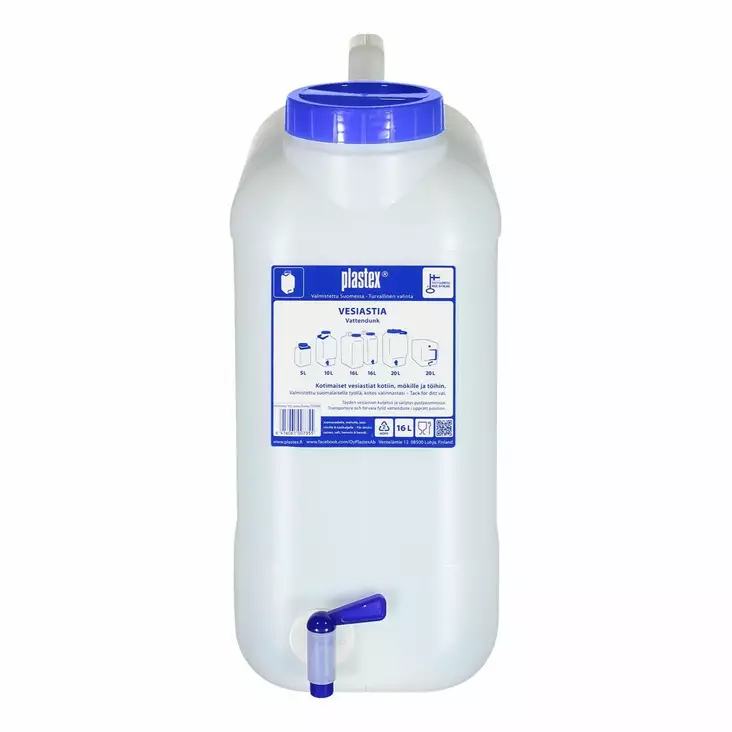 Plastex Vesiastia 16L Avos./Kääntöhana - Veneen Tankit & säiliöt - 107387 - 1