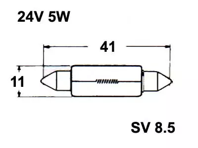 POLTTIMO 24V 5W 11X41MM - Yleisosat ja tarvikkeet - 68647 - 1
