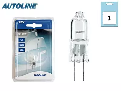 POLTTIMO AUTOLINE 12V 20W G4 HALOGEN BLISTER - Yleisosat ja tarvikkeet - 36627 - 1