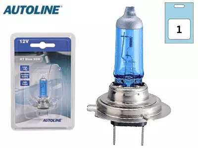 POLTTIMO AUTOLINE 12V H7 SININEN, BLISTER - Yleisosat ja tarvikkeet - 69257 - 1