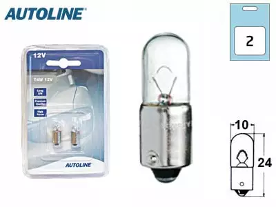 POLTTIMOPARI AUTOLINE 12V 4W BA9S BLISTER - Yleisosat ja tarvikkeet - 68627 - 1