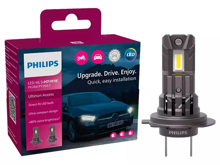 POLTTIMOPARI PHILIPS LED H7/H18 12V ULTINON ACCESS - Yleisosat ja tarvikkeet - 74467 - 1