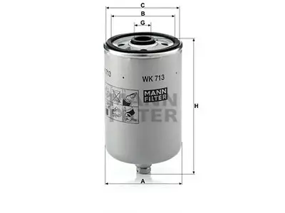 POLTTOAINESUODATIN MANN, VOLVO - Yleisosat ja tarvikkeet - 63247 - 1