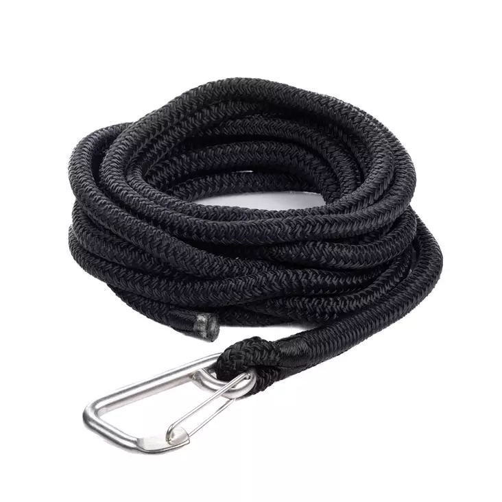 Qvarken Kiinnitysköysi Dockline karbiinihaalla 16mm 6m musta - Veneen kiinnitys - 111327 - 1