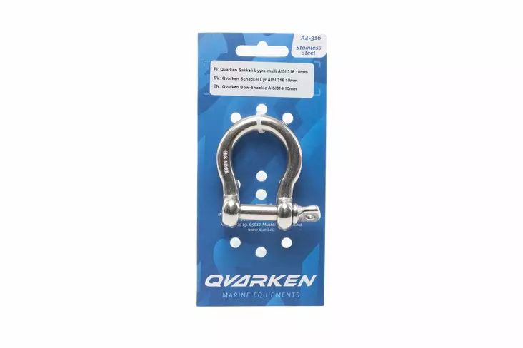 Qvarken Sakkeli Lyyra-malli AISI 316 16mm - Veneen Karabiinit & sakkelit - 111077 - 1