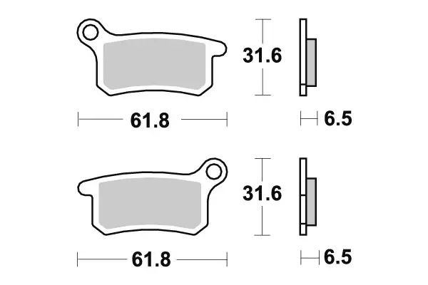 Sbs Jarrupalat Sintered Offroad - Moottoripyörän Jarrupalat - 104767 - 1