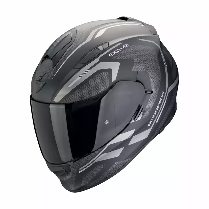 SCORPION Kypärä EXO-491 KRIPTA Mattamusta-Hopea L - MP Umpikypärät - 80737 - 1