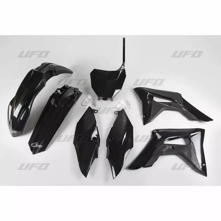 UFO Muovisarja 5-osainen Musta CRF250R 18- / CRF450 2017-20 - Moottoripyörän Muovisarjat - 83677 - 1