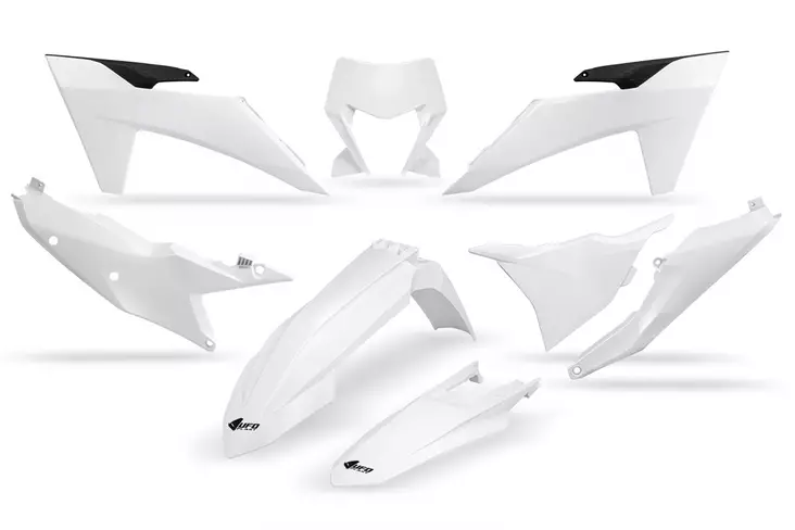 UFO Plastic kit 6-parts KTM EXC EXCF 2024-.. 125-500 White - Moottoripyörän Muovisarjat - 79107 - 1