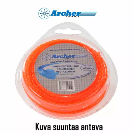Archer Trimmerin siima, Twin Stop, Kierretty, Ø 3,0mm x 12m - Trimmerisiimat - 90897 - 1