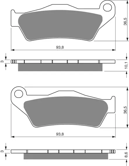 GOLDFREN Jarrupalat 292 Ceramic Carbon AD - Moottoripyörän Jarrupalat - 88897 - 1