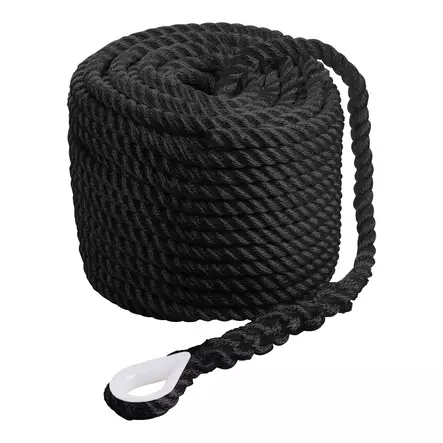 Qvarken Ankkuriköysi Classic koussilla 14mm 40m musta - Veneen kiinnitys - 111767 - 1