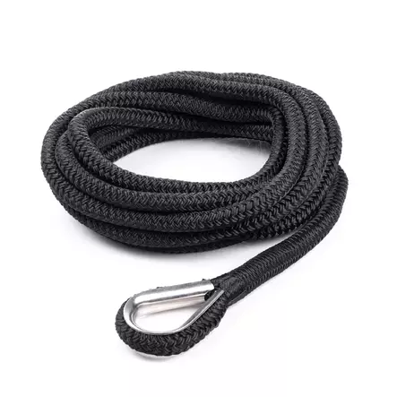 Qvarken Kiinnitysköysi Dockline koussilla 14mm 6m musta - Veneen kiinnitys - 111337 - 1
