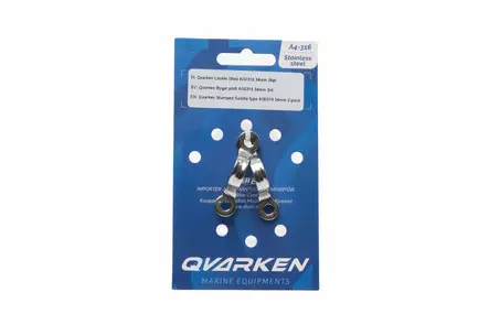 Qvarken Lenkki litteä AISI316 44mm 2-pack - Veneen Karabiinit & sakkelit - 110787 - 1