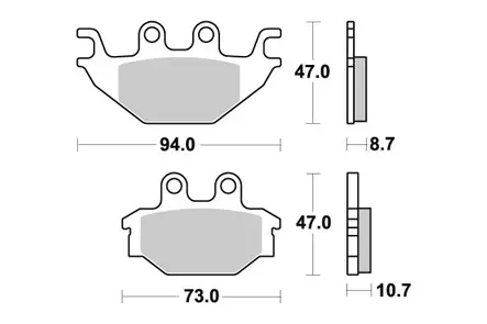 Sbs Jarrupalat Sintered Offroad - Moottoripyörän Jarrupalat - 102807 - 1