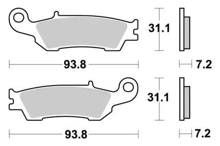 Sbs Jarrupalat Sintered Offroad - Moottoripyörän Jarrupalat - 103337 - 1