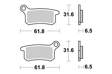 Sbs Jarrupalat Sintered Offroad - Moottoripyörän Jarrupalat - 104767 - 1
