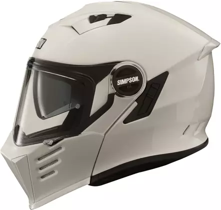SIMPSON Kypärä Darksome 06 solid valkoinen M - MP Avattavat kypärät - 86787 - 1