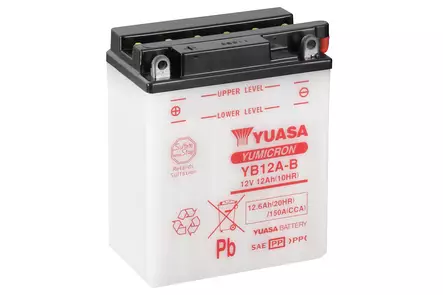 Yuasa akku, YB12A-B (cp) Happopatruuna mukana (4) - Yleisosat - Akut - 108477 - 1