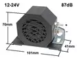 PERUUTUSHÄLYTIN 12/24V 97DB 102X70X41MM - Yleisosat ja tarvikkeet - 54777 - 1