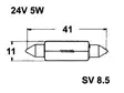 POLTTIMO 24V 5W 11X41MM - Yleisosat ja tarvikkeet - 68647 - 1