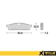 ProX Jarrupalasarja Eteen YZ80/85 '93-23 + TT-R125 '00-17 - Moottoripyörän Jarrupalat - 92627 - 1