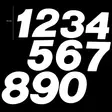 TMV MX Digits 150mm White '1' (3pcs) - Mopon & Skootterin Kilpailunumerot & taustat - 96407 - 1