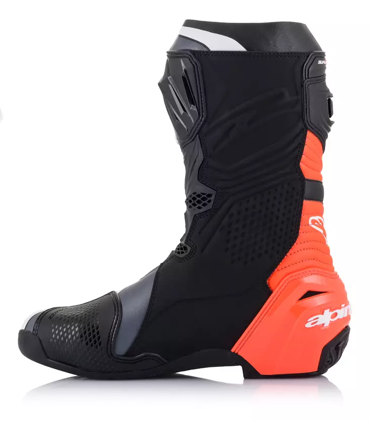 Alpinestars Ajosaapas Supertech R v2 Musta/Fluo Punainen/Valkoinen 46 - MP Saappaat & Kengät Onroad - 103348 - 1
