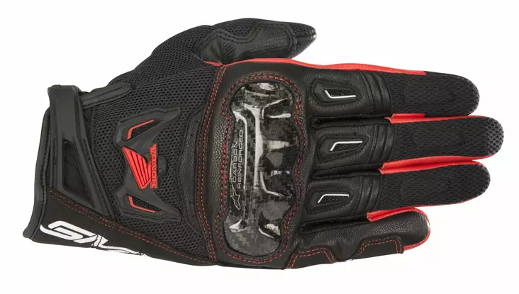 *Alpinestars Honda Hanska SMX-2 Air Carbon V2 musta/pun. XXL - MP Hanskat Onroad - 104618 - 1