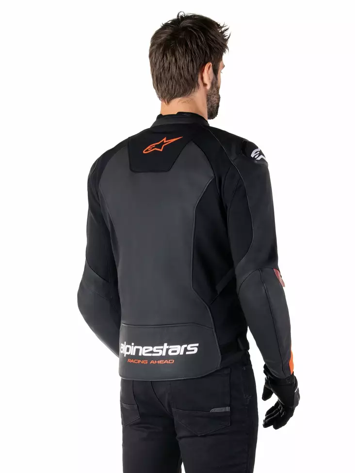 Alpinestars Nahkatakki Faster v3 Musta/Punainen Fluo 50 - MP Takit & Liivit Onroad - 85348 - 1