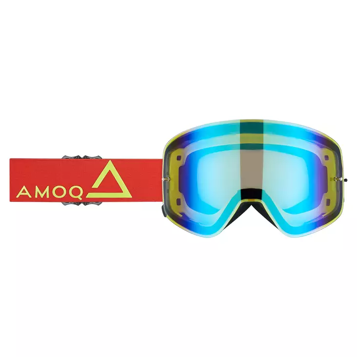 AMOQ Vision Magnetic Crossilasit Red-HiVis - Gold Mirror - ATV Ajolasit - 85148 - 1