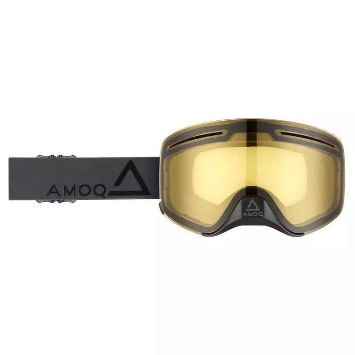 AMOQ Vision Vent+ Magnetic Ajolasit Tumman Harmaa-Musta - Keltainen - Moottorikelkan Ajolasit - 84018 - 1