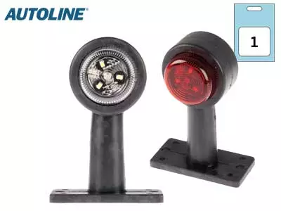 AUTOLINE LED ÄÄRIVALO PUN/VAL. KUMIVARSI 12-24V - Yleisosat ja tarvikkeet - 50868 - 1