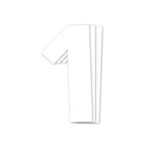 Blackbird kilpanumerot valkoinen 3kpl/srj 16x7,5cm #1 - Moottoripyörän Kilpailunumerot & taustat - 96358 - 1