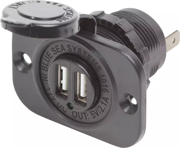 Blue Sea 2,1A Dual USB chargers - Veneen Sähköpistokkeet - 107788 - 1