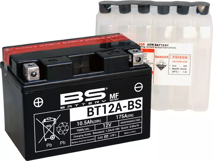BS Battery BT12A-BS MF (cp) Maintenance Free - Yleisosat - Akut - 107218 - 1
