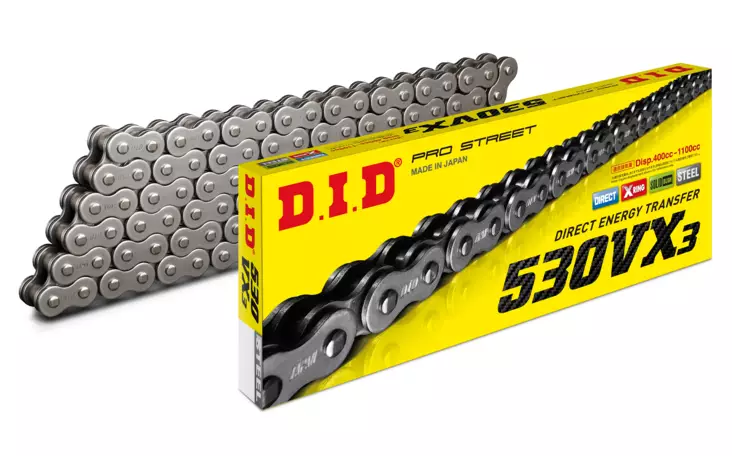 D.I.D 530VX3 Ketju+Niittil. (ZJ) - Moottoripyörän Ketjut & rattaat - 100198 - 1