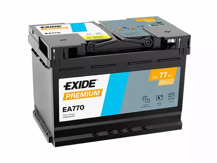 EA770 EXIDE PREMIUM 77AH 278X175X190 -/+ 760A - Yleisosat ja tarvikkeet - 45078 - 1