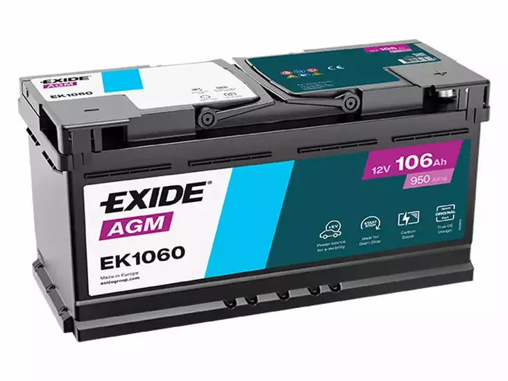 EK1060 EXIDE AGM 106AH 392X175X190 -/+ 950A - Yleisosat ja tarvikkeet - 165028 - 1